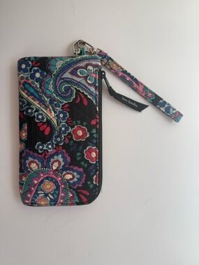 VERA BRADLEY COASTAL PARADISE WRISTLET WALLET PHONE HOLDER DETACHABLE STRAP B70